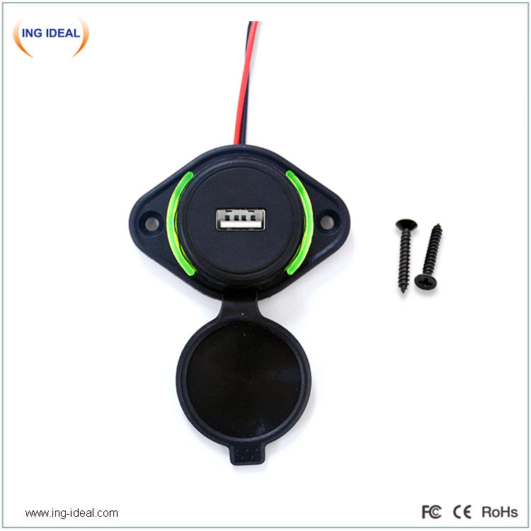 Flat Mount 12v 24V Bus USB Charger Socket